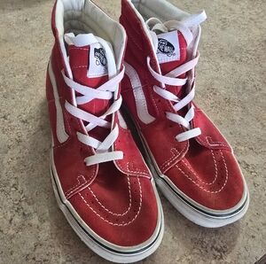 Vans Red High-Top Sneakers